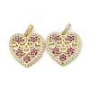 Brass Micro Pave Cubic Zirconia Pendants KK-H441-38G-2