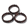 Dyed & Heated Natural Red Tiger Eye Beaded Stretch Bracelet G-E010-01-11-2