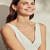 1Pc Zinc Alloy Disc Rectangle Pendant 3 Layer Necklaces NJEW-LP0009-58-1
