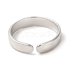 Non-Tarnish 304 Stainless Steel Moon & Star Open Cuff Ring for Women RJEW-E063-10P-3