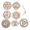 Bohemian Meditation Energy Symbol Wood Coasters PW22120227200-1