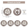CHGCRAFT 24 Sets Alloy & Iron Craft Solid Screw Rivet FIND-CA0008-71-2