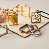 Alloy Open Back Bezel Big Pendants PALLOY-BT0001-02-RS-9
