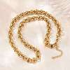 7MM 304 Stainless Steel Double Link Chain Necklaces for Women SA-H001-24G-3