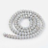 Electroplate Opaque Solid Color Glass Beads Strands EGLA-A034-P3mm-L16-2