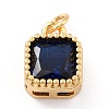 Real 18K Gold Plated Brass Inlaid Cubic Zirconia Charms ZIRC-L100-073G-2