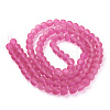 Baking Paint Transparent Glass Bead Strands GLAA-S031-8mm-35-2
