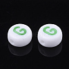 Initial Acrylic Beads X-OACR-E001-20G-2