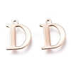 PVD Vacuum Plating  304 Stainless Steel Charms STAS-H112-D-RG-1