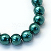 Baking Paint Pearlized Glass Pearl Round Bead Strands HY-Q330-8mm-79-2