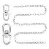 2Pcs 2 Sizes 304 Stainless Steel Double Eye Swivel Clasps STAS-GA0001-09-1