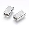 Tarnish Resistant 304 Stainless Steel Magnetic Clasps with Glue-in Ends STAS-G143-64P-2