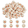 70Pcs Unfinished Natural Wood European Beads WOOD-PH0001-86-1
