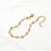 Alloy Crystal Rhinestone Heart Link Chain Bracelets for Women WGEA176-01-2