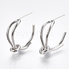 Brass Stud Earrings KK-T038-310P-1