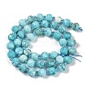 Dyed Natural Howlite Beads Strands G-H057-A18-01-3