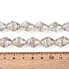 Electroplate Transparent Glass Beads Strands EGLA-N020-03H-4
