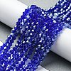 Transparent Electroplate Glass Beads Strands EGLA-A039-T2mm-A06-4
