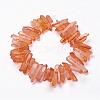 Natural Quartz Crystal Points Beads Strands G-K181-B07-3