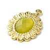 Ion Plating(IP) Real 14K Gold Plated 304 Stainless Steel with Glass Pendant FIND-Z028-30H-2