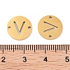 PVD Vacuum Plating 201 Stainless Steel Hollow Flat Round Links FIND-R149-03V-G-3