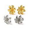 Rack Plating Brass Flower Stud Earrings for Women EJEW-F288-17-1