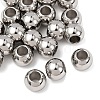 Tarnish Resistant Rondelle 201 Stainless Steel European Beads STAS-N020-03-10mm-2