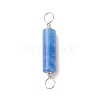 Dyed & Heated Natural Blue Aventurine Connector Charms PALLOY-JF01574-12-3