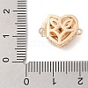 Brass Micro Pave Clear Cubic Zirconia Glass Box Clasps KK-S388-13G-02-3