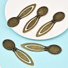 Vintage Tibetan Style Alloy Bookmarks Cabochon Settings TIBE-Q032-27AB-NR-4