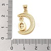 Brass Micro Pave Clear Cubic Zirconia Pendants KK-I712-49G-07-3