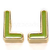 Rack Plating Alloy Enamel Beads LS-X-ENAM-S122-033L-NR-2