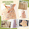 2 Yards Polyester Embroidery 3D Flower Fabrics DIY-WH0622-382A-5