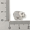 Brass Micro Pave Clear Cubic Zirconia Beads KK-G493-04P-3