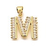 Rack Plating Brass Micro Pave Cubic Zirconia Pendants KK-L226-100G-M-1