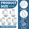 20Pcs 5 Styles 925 Sterling Silver Split Rings STER-TA0001-49-4