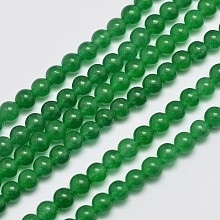 Natural & Dyed Malaysia Jade Bead Strands G-A146-4mm-A06