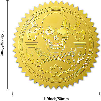 Self Adhesive Gold Foil Embossed Stickers DIY-WH0211-173-1