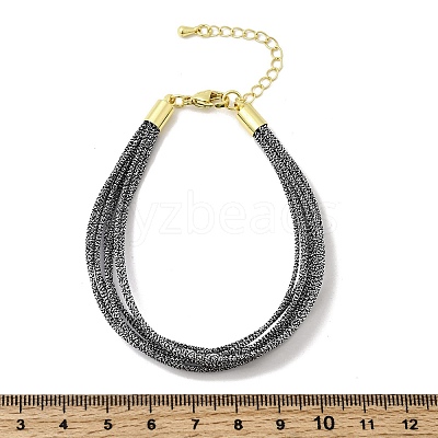 Polyester Metallic Braided Multi-strand Cord Bracelet for Bracelet Making BJEW-H642-02G-03-1