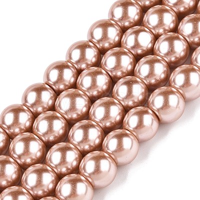 Baking Paint Glass Pearl Round Bead Strands HY-Q003-10mm-11-1