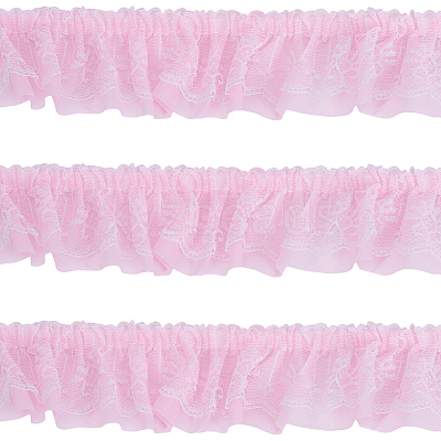10 Yards Polyester Lace Ribbon OCOR-GF0006-25C-1