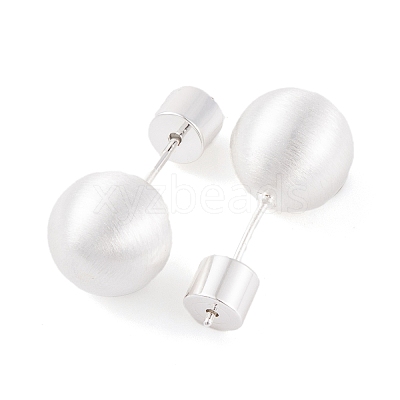 Round Ball Drawbench Brass Ear False Plugs for Women LS-EJEW-G391-24D-S-1