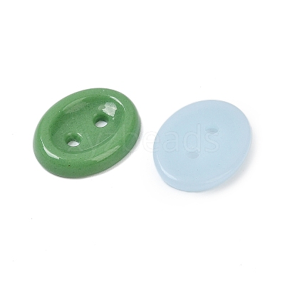 2-Hole Glass Buttons PORC-R010-05-1