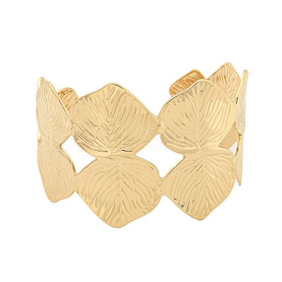 Ion Plating(IP) 304 Stainless Steel Hollow Open Cuff Bangles BJEW-S151-01G-03-1