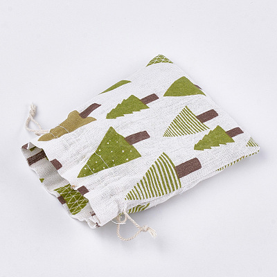 Polycotton(Polyester Cotton) Packing Pouches Drawstring Bags ABAG-T007-02A-1
