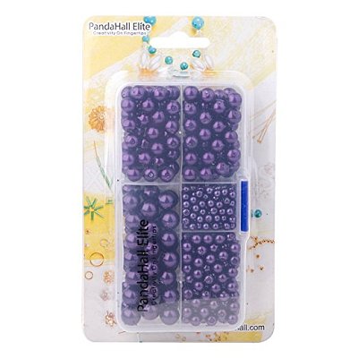 Eco-Friendly Dyed Glass Pearl Round Pearlized Bead HY-PH0003-RB099-B-1