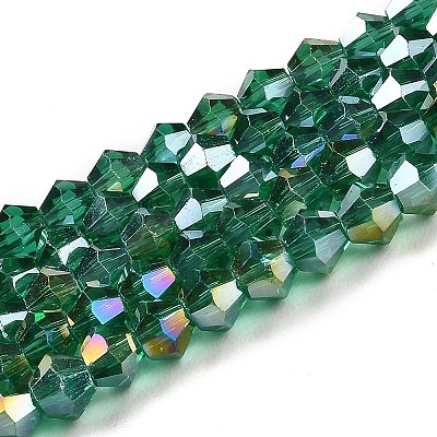 Transparent Electroplate Glass Beads Strands EGLA-A039-T2mm-B10-1