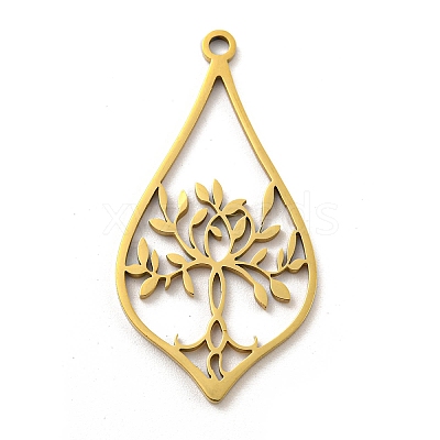 Ion Plating(IP) 304 Stainless Steel Pendants STAS-K253-07G-1
