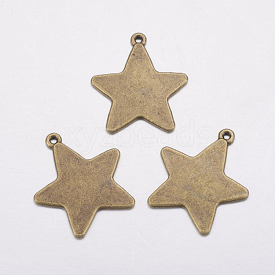Tibetan Style Alloy Stamping Blank Tag Pendants LS-EA085Y-AB-1