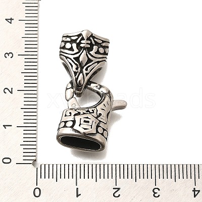 304 Stainless Steel Fold Over Clasps STAS-R140-10AS-01-1